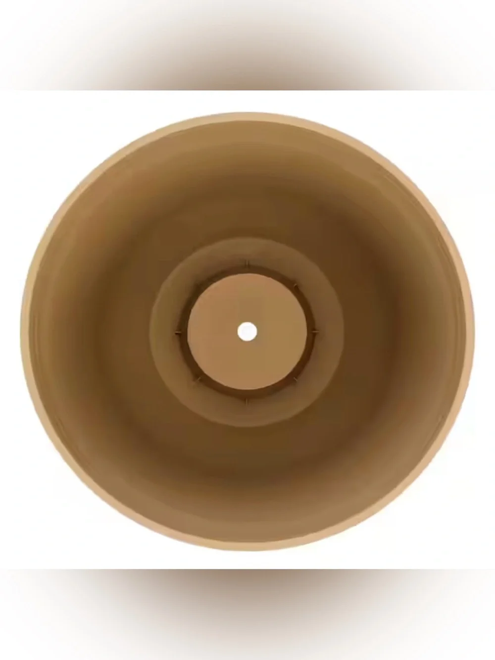 Vigoro Thatcher Medium Beige Round Planter 11.3” Plastic Pot w/ Drainage Hole